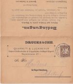 Bayern - 3 Pfg. Wappen Drucksachenkarte München - Ebstorf 1899