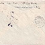 Bizone - 80 Pfg Arbeiter/Netz u.a. Einschreiben-Eilbrief Wiesbaden 27.8.48