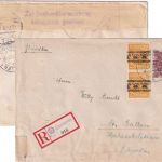 Bizone - 2x25+60 Pfg. Arbeiter/Band/Netz Einschreibebrief i.d. SCHWEIZ 13.7.48