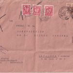 Bizone - 50+24+3x2 Pfg Arbeiter/Band/Netz unterfrank. Brief i.d. SCHWEIZ 24.6.48