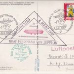 BRD - Stuttgart 1967 SST 50. Todestag Graf Zeppelin Sonderkarte m. Cachet