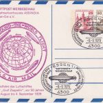 Berlin - 25+30 Pfg. B&S Privatganzsache/Luftpostkarte 50 J. Weltrundfahrt LZ127
