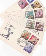 UdSSR - Sommerolympiade Rom Satz/4 Schmuck-FDC ESST Moskau 1.8.1960