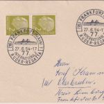 BRD - Frankfurt a/M. 1954 SST 77. Int. Ruder-Regatta Drucksachenkarte