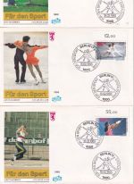 Berlin - Sporthilfe Satz/Oberrand 3 Schmuck-FDC ESST Berlin 18.2.1988