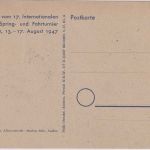All.Bes. - Aachen 1947 Internationales Reitturnier Sonderkarte m. SST