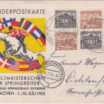 BRD - Aachen 1955 3. Springreiter WM/19. Reitturnier Sonderkarte m. SST