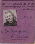 DDR - Berlin 1950 Eintrittsausweis Techn. Büro f. Vollblutzucht u. Rennen d. DDR