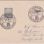 BRD - Hamburg 36 1954 SST Deutsches Derby Drucksachenkarte n. Oberbuchen
