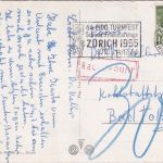 Schweiz - Zürich 1955 64. Eidg. Turnfest/Schweiz. Frauenturntage Karte Nachporto