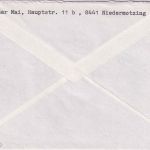 BRD - 6x80 Pfg. Europa-Schützenfest Lippstadt Wertbrief/FDC Straubing 20.8.87