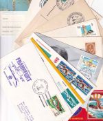 BRD/Europa - Sport Schwimmen 10 Belege + 1 Block (Übersee) 1951/1999
