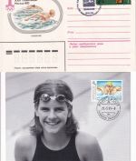BRD/Europa - Sport Schwimmen 10 Belege + 1 Block (Übersee) 1951/1999