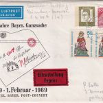 BRD - 100 J. Bayer. Ganzsachen 30+5 Pfg. Privatganzsache/Lupo-Eilbrief 1970