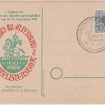 All.Bes. - Gößnitz 1947 1. Tagung d. Sammlergemeinschaften Sonderkarte + SST