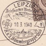 DR - Leipzig 1940 Briefmarken-Werbeschau KdF-Sammlergruppe Süd SST/Ganzsache
