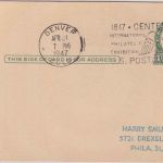 USA - 1 C. Jefferson Ganzsache Privatzudruck Whitehall Pahramcy Denver 1947