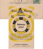 USA - 1 C. Jefferson Ganzsache Privatzudruck Whitehall Pahramcy Denver 1947