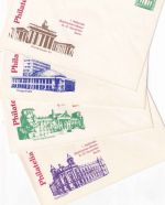 DDR/VGO - 50 Pfg. Bauwerke Privatganzsache/Brief 4 versch. Bilder Berlin 1990