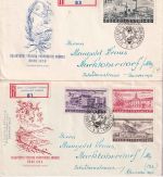 CSSR - Brno 1958 nat. Briefmarkenausstellung 2 Schmuck-FDC/Einschreibebrief