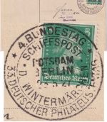DR - Schiffspost Potsdam/Berlin 4. Bundestag/33. Philat.Tag 1927 Drucksache