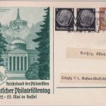 DR - 3 Pfg. Privatganzsache 43. Phil.Tag. Kassel + Zusatz Ortskarte Leipzig 1938
