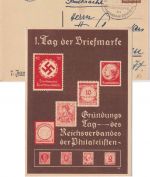DR - 3 Pfg. Privatganzsache 1. Tag der Briefmarke SST Berlin W62 7.1.36