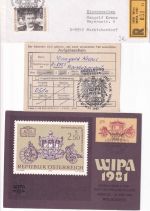 Österreich - WIPA 1981 4 Belege (u.a. 2x R-Brief m. Sonder-R-Zettel)