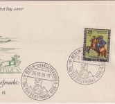 Berlin - 25 Pfg. Tag der Briefmarke Schmuckkuvert/FDC ESST Charlottenburg 5 1956