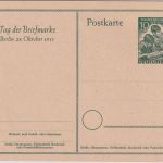 Berlin - 10 Pfg. Tag der Briefmarke 1951 Sonderganzsache ungebraucht