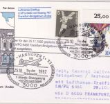 BRD - Hannover 1992 Tag der Briefmarke LH-Erstflug FFM/Bridgetown(Barbados)