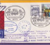 BRD - Ingolstadt 1981 Tag der Briefmarke Lufthansa-Erstflug FFM/Dakar