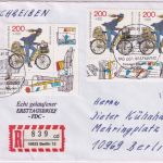 BRD - 3x200 Pfg. Tag der Briefmarke 1995 Einschreibebrief/FDC ESST Berlin