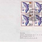 BRD - 20 Pfg. Tag d. Briefmarke 4er-Bl/Bogenecke/Formnummer FDC SST Kronach 1988