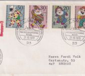 BRD - Kiel 1970 Tag der Briefmarke Einschreibebrief Sonder-R-Zettel Marine-SP !