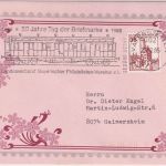 BRD - Vaterstetten 1985 50 Jahre Tag der Briefmarke Masch.werbestempel Zierbrief