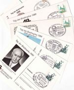 BRD/Berlin - Tag der Briefmarke 1989 7 meist Privatganzsachen (versch.) m. SST