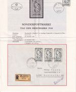 Österreich - Tag der Briefmarke 1968 Mitteilungsblatt (8 S.) m. Marke + EST Linz