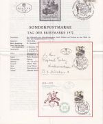 Österreich - Tag der Briefmarke 1970 Mitteilungsblatt (8 S.) m. Marke + 2 FDC