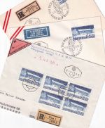 Österreich - Tag der Briefmarke 1957 3 FDC (1x NN-R-Brief !) ESST/EST Wien