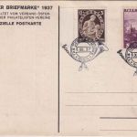 Österreich - Tag der Briefmarke 1937 Sonderkarte Sonderausstellung Wien 5.12.37