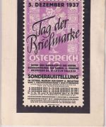 Österreich - Tag der Briefmarke 1937 Sonderkarte Sonderausstellung Wien 5.12.37