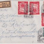 Österreich - 3x1 S. Tag der Briefmarke u.a. Einschreibebrief/FDC ESST Graz 1956