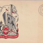 Belgien - 65 C. Wappen Ganzsache/Zudruck Postmuseum SST Tag der Briefmarke 1948