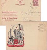Belgien - 65 C. Wappen Ganzsache/Zudruck Postmuseum SST Tag der Briefmarke 1948