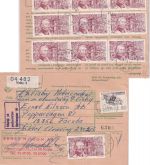 Schweden - 10x75 Ö. Owen u.a. Paketkarte Visby - Farsta 1974