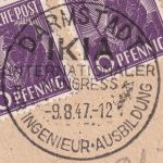 All.Bes. - Darmstadt 1947 IKIA Int. Kongress f. Ingenieurausbildung SST Karte