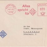 BRD - Konstanz 1963 20 Pfg. AFS "Alles spricht für Telefunken" Ortsbrief
