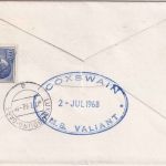 England - HMS Valiant Atom-U-Boot Hamburg-Besuch Brief Portsmouth-Southsea 1968