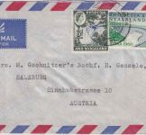 Rhodesia/Nyasaland - 1 sh. Staudamm u.a. Luftpostbrief n. ÖSTERREICH 1960